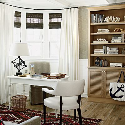 Beachy home office from 2014 Coronado California Show house by Betsy Burnhan www.PattersonDecoratingGroup.com/blog