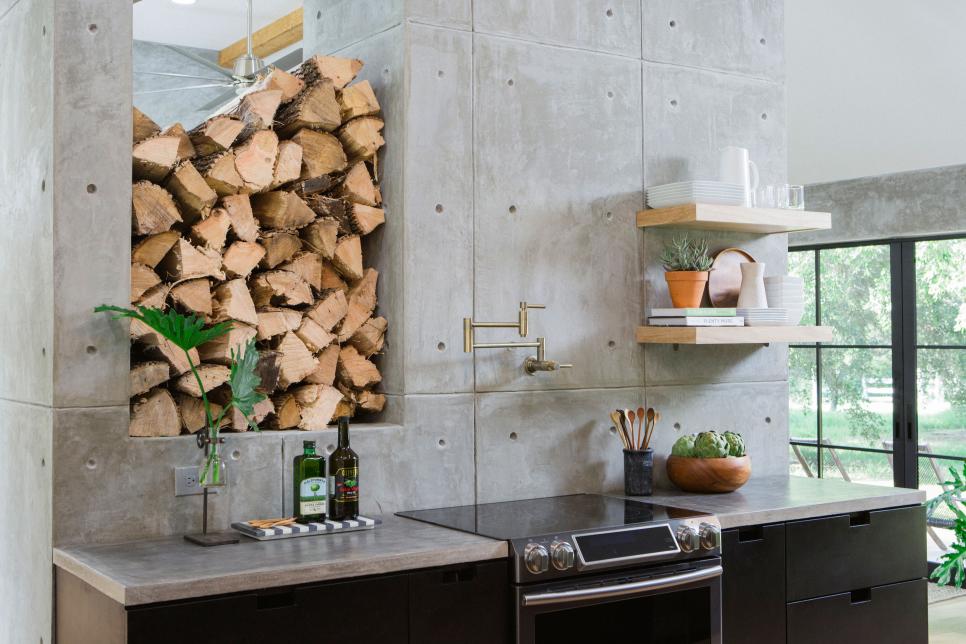 Fixer Upper contemporary industrial Kitchen in the Pick a Door House www.PattersonDecoratingGroup.com/blog