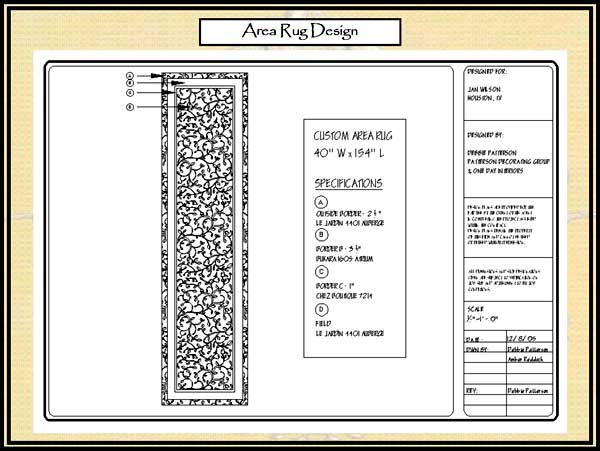 Area Rug Design and Specifications