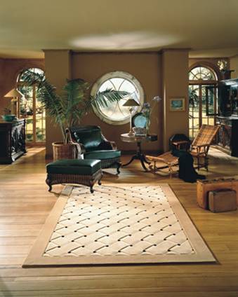 Custom Area Rug in a House